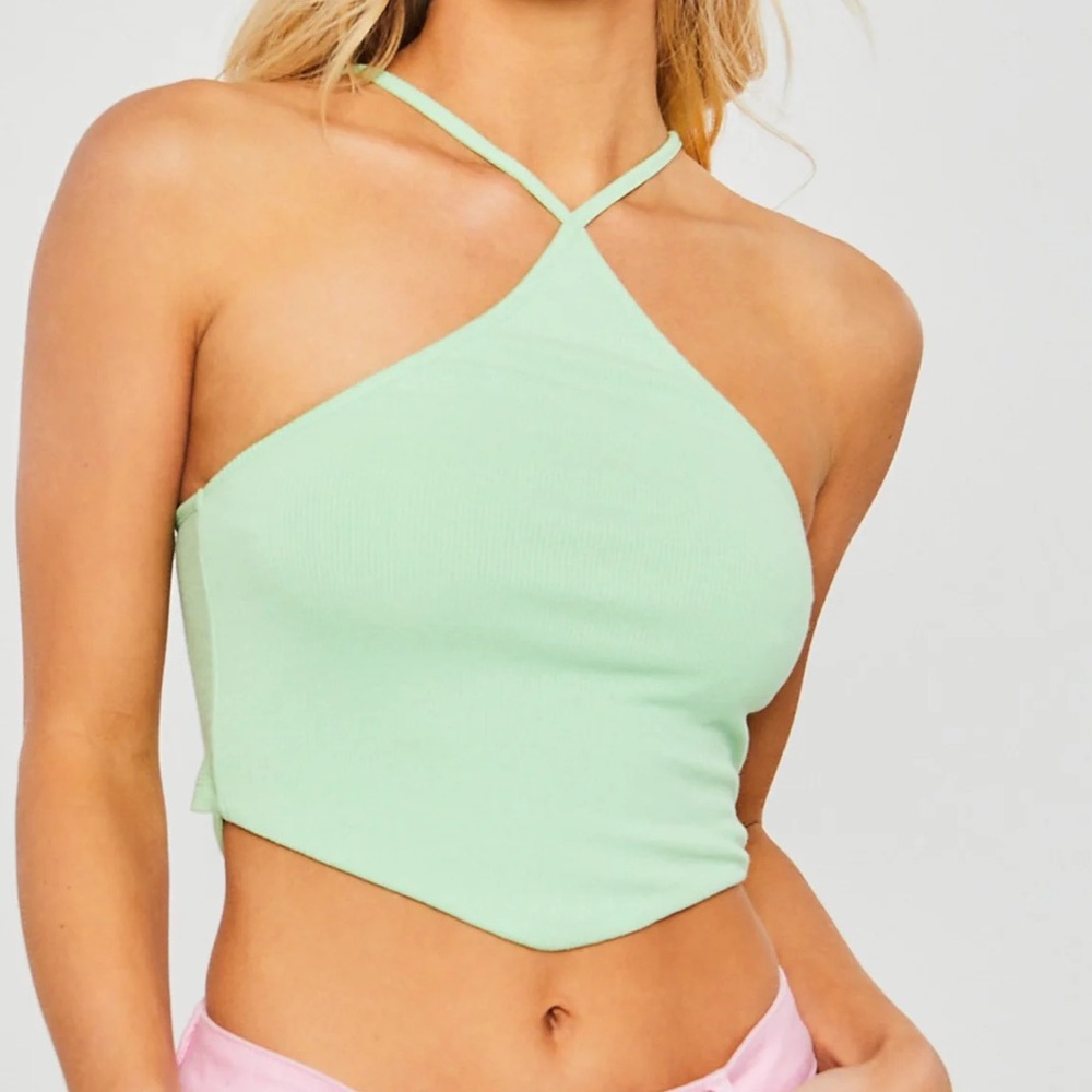 Mint Halter Crop Top